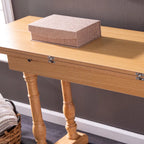 SEI Furniture Tavolo da pranzo a consolle con cavalletto a ribalta stile rustico Eddlewood