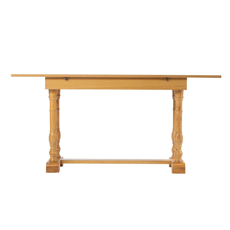 SEI Furniture Tavolo da pranzo a consolle con cavalletto a ribalta stile rustico Eddlewood
