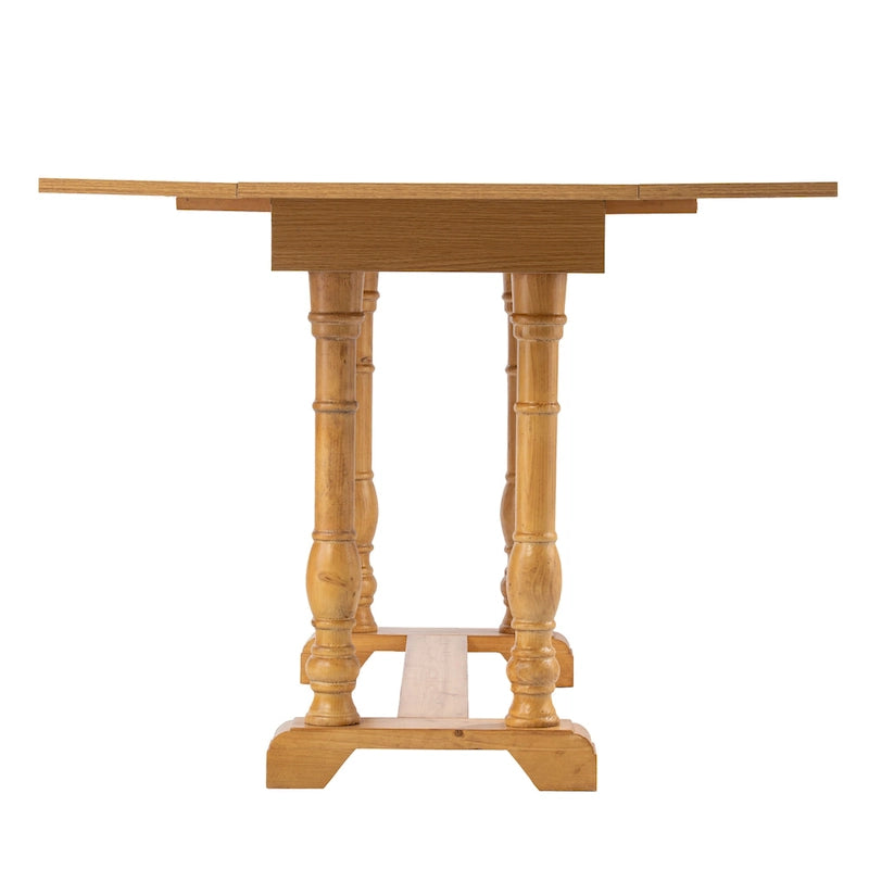 SEI Furniture Tavolo da pranzo a consolle con cavalletto a ribalta stile rustico Eddlewood