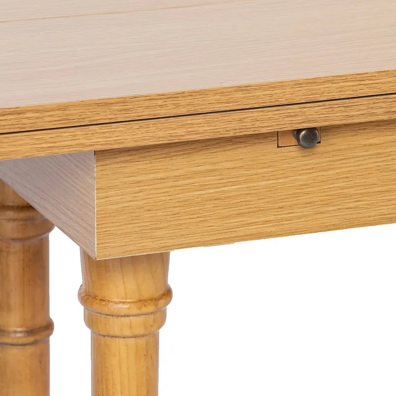 SEI Furniture Tavolo da pranzo a consolle con cavalletto a ribalta stile rustico Eddlewood