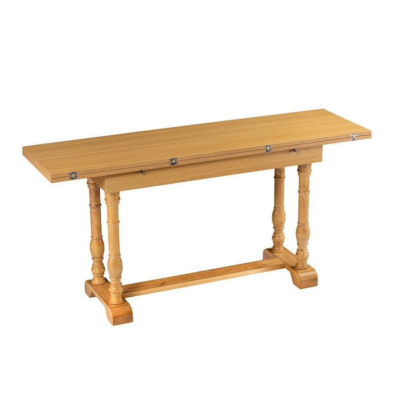 SEI Furniture Tavolo da pranzo a consolle con cavalletto a ribalta stile rustico Eddlewood