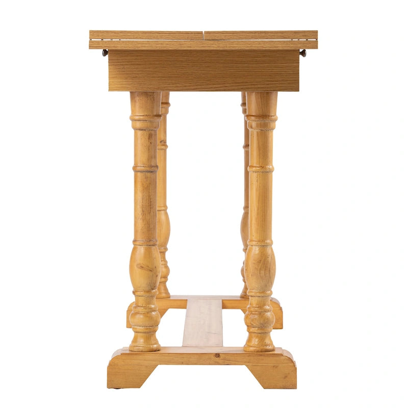 SEI Furniture Tavolo da pranzo a consolle con cavalletto a ribalta stile rustico Eddlewood