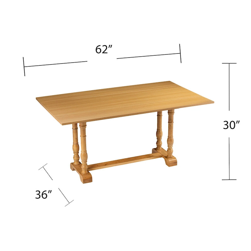 SEI Furniture Tavolo da pranzo a consolle con cavalletto a ribalta stile rustico Eddlewood