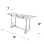SEI Furniture Tavolo da pranzo a consolle con cavalletto a ribalta stile rustico Eddlewood