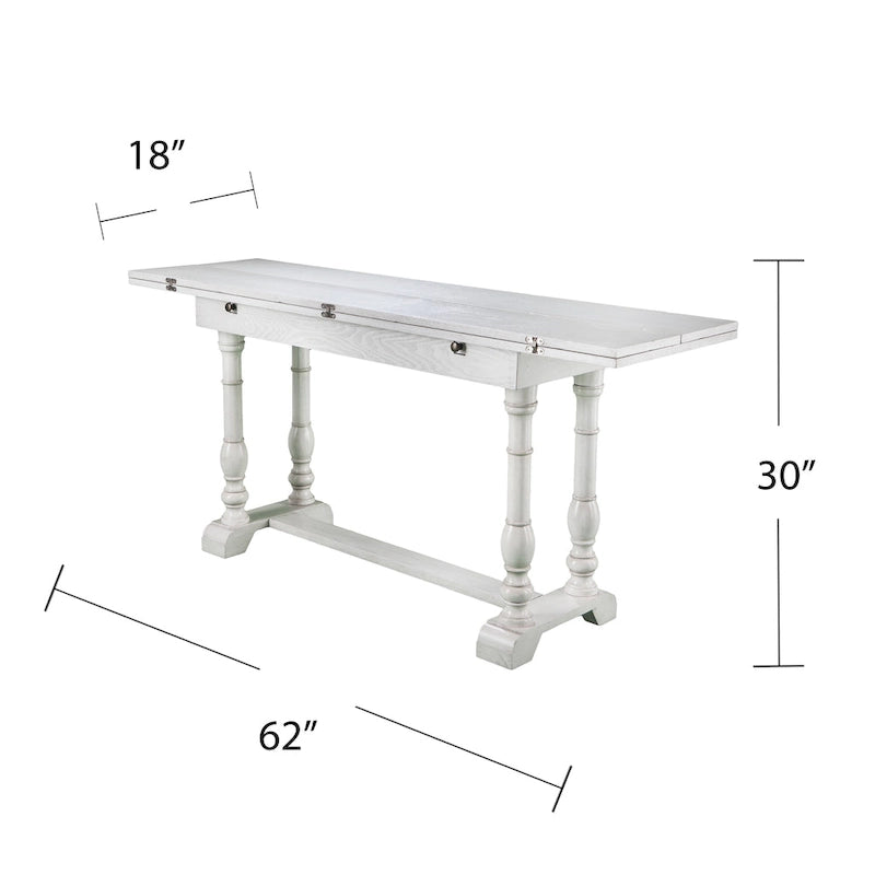 SEI Furniture Tavolo da pranzo a consolle con cavalletto a ribalta stile rustico Eddlewood