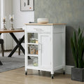 HOMCOM Carrello da Cucina Compatto con Ruote, Carrello Multiuso con Ripiano e Cassetto per Sala da Pranzo