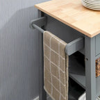 HOMCOM Carrello da Cucina Compatto con Ruote, Carrello Multiuso con Ripiano e Cassetto per Sala da Pranzo