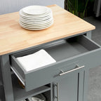 HOMCOM Carrello da Cucina Compatto con Ruote, Carrello Multiuso con Ripiano e Cassetto per Sala da Pranzo