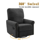 Heido Poltrona Relax Reclinabile Manuale con Funzione Girevole a 360 Gradi, Set da 2