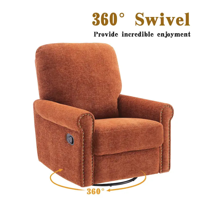 Heido Poltrona Relax Reclinabile Manuale con Funzione Girevole a 360 Gradi, Set da 2