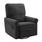 Heido Poltrona Relax Reclinabile Manuale con Funzione Girevole a 360 Gradi, Set da 2