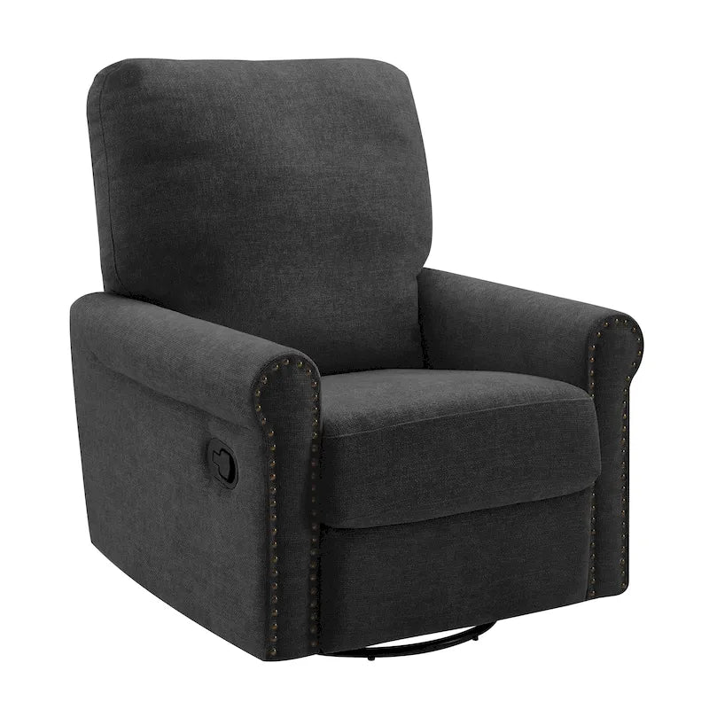 Heido Poltrona Relax Reclinabile Manuale con Funzione Girevole a 360 Gradi, Set da 2