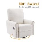 Heido Poltrona Relax Reclinabile Manuale con Funzione Girevole a 360 Gradi, Set da 2