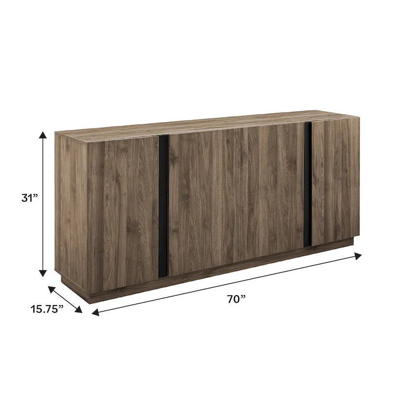 Credenza minimale Middlebrook a 4 ante da 70 pollici