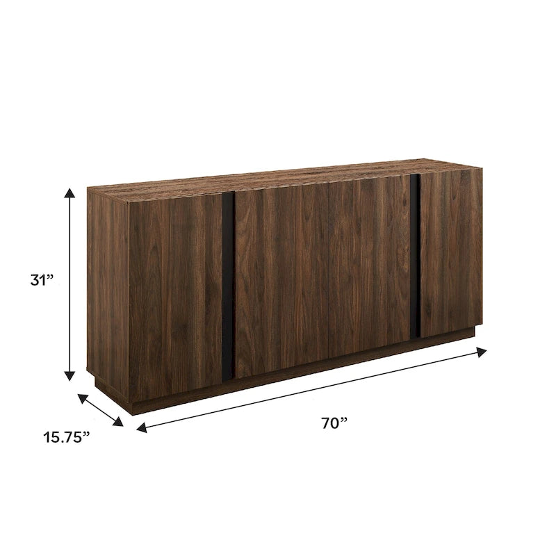 Credenza minimale Middlebrook a 4 ante da 70 pollici