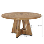 Table à manger ronde pour 4 personnes, table de cuisine de ferme de 119 cm, petite table à manger, table de cuisine en bois pour salle à manger, salon