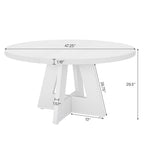 Table à manger ronde pour 4 personnes, table de cuisine de ferme de 119 cm, petite table à manger, table de cuisine en bois pour salle à manger, salon