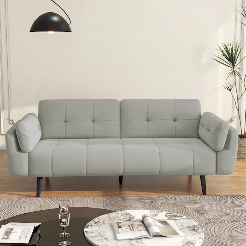 Divano Letto Convertibile Moderno con Schienale Regolabile