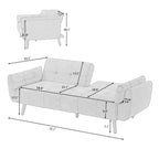 Divano Letto Convertibile Moderno con Schienale Regolabile