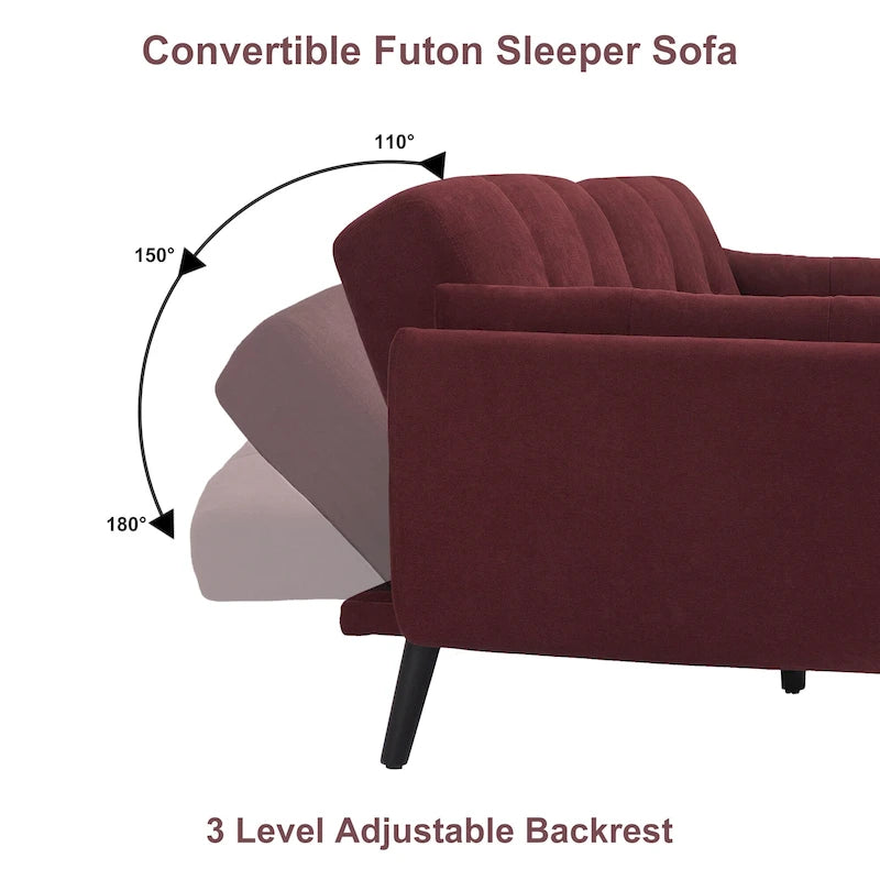 Divano Letto Convertibile Moderno con Schienale Regolabile