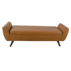 Panca Contenitore Moderna HomePop con Gambe in Legno