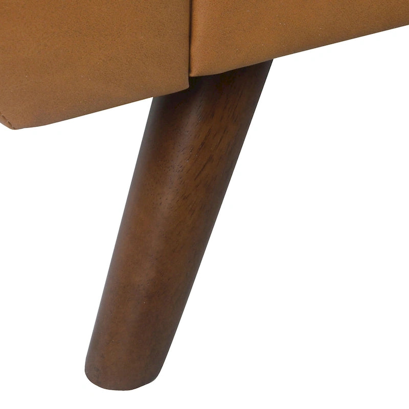 Panca Contenitore Moderna HomePop con Gambe in Legno