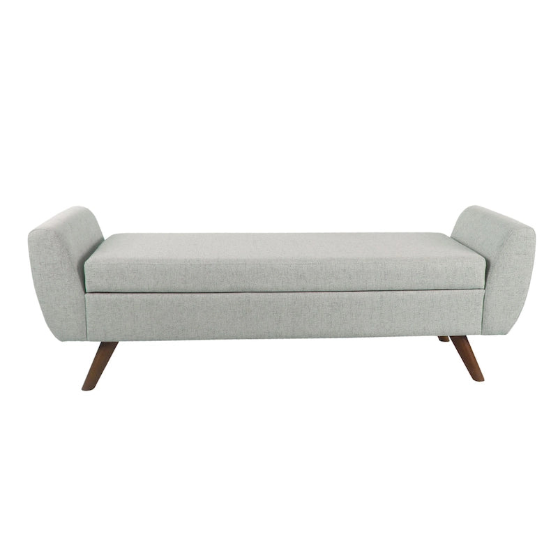 Panca Contenitore Moderna HomePop con Gambe in Legno