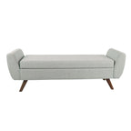 Panca Contenitore Moderna HomePop con Gambe in Legno