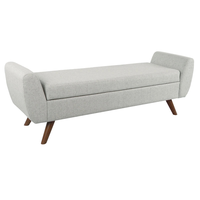 Panca Contenitore Moderna HomePop con Gambe in Legno