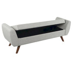 Panca Contenitore Moderna HomePop con Gambe in Legno