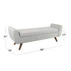 Panca Contenitore Moderna HomePop con Gambe in Legno