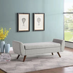 Panca Contenitore Moderna HomePop con Gambe in Legno