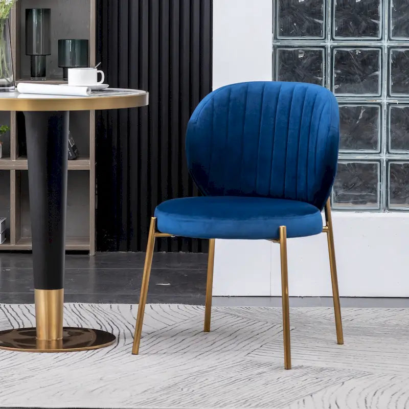 Set da pranzo contemporaneo 5 pezzi Roundhill Furniture Amoa, tavolo rotondo bianco e 4 sedie
