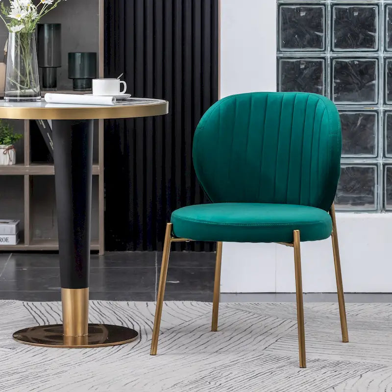 Set da pranzo contemporaneo 5 pezzi Roundhill Furniture Amoa, tavolo rotondo bianco e 4 sedie