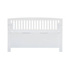 Banc d'entrée Migdalia avec rangement, dossier à lattes et plateau relevable