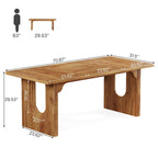 Tavolo da Pranzo Rettangolare da 70.89 Pollici per 6-8 Persone, Tavolo da Cucina Moderno Semplice in Legno