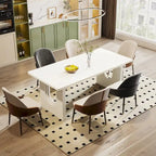 Tavolo da Pranzo Rettangolare da 70.89 Pollici per 6-8 Persone, Tavolo da Cucina Moderno Semplice in Legno