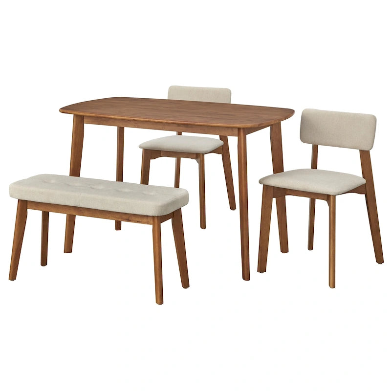 Set da pranzo 4 pezzi in legno massello Nettie Simple Living