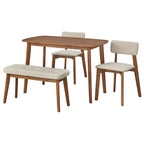 Set da pranzo 4 pezzi in legno massello Nettie Simple Living