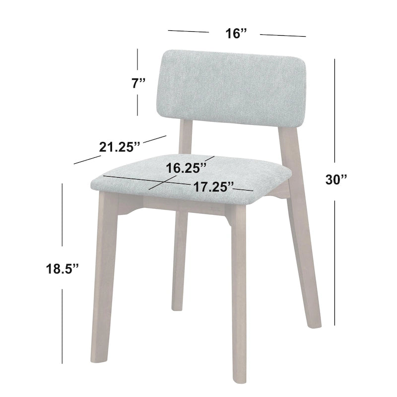 Set da pranzo 4 pezzi in legno massello Nettie Simple Living