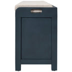 Panca contenitore con cesto rimovibile e 2 cassetti, panca scarpiera completamente assemblata con cuscino rimovibile - 81,3 L x 30 L x 50,8 A cm