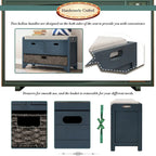 Panca contenitore con cesto rimovibile e 2 cassetti, panca scarpiera completamente assemblata con cuscino rimovibile - 81,3 L x 30 L x 50,8 A cm