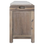 Panca contenitore con cesto rimovibile e 2 cassetti, panca scarpiera completamente assemblata con cuscino rimovibile - 81,3 L x 30 L x 50,8 A cm
