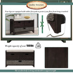 Panca contenitore con cesto rimovibile e 2 cassetti, panca scarpiera completamente assemblata con cuscino rimovibile - 81,3 L x 30 L x 50,8 A cm
