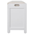 Panca contenitore con cesto rimovibile e 2 cassetti, panca scarpiera completamente assemblata con cuscino rimovibile - 81,3 L x 30 L x 50,8 A cm