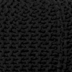 Pouf in Cotone Lavorato a Maglia a Mano Intrecciato a Cavo - Poggiapiedi - Seduta d'Accento - Pouf Sacco - Soggiorno Bambini - 45x45x35 cm