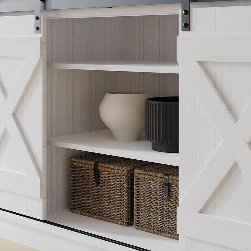 Mobile porta TV a console a forma di X in stile vintage CraftPorch
