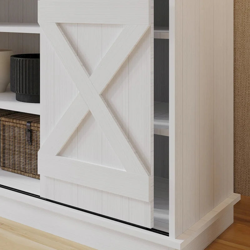 Mobile porta TV a console a forma di X in stile vintage CraftPorch
