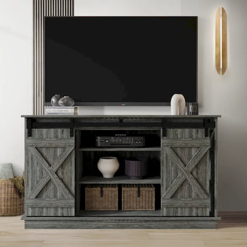 Mobile porta TV a console a forma di X in stile vintage CraftPorch