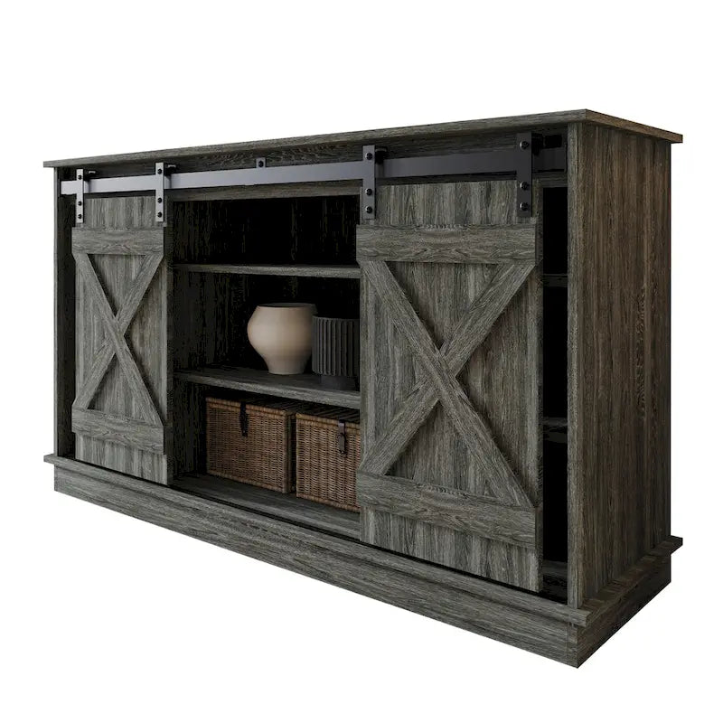 Mobile porta TV a console a forma di X in stile vintage CraftPorch